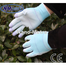 NMSAFETY13G polyester U3 liner coated PU on finger smartphone gloves